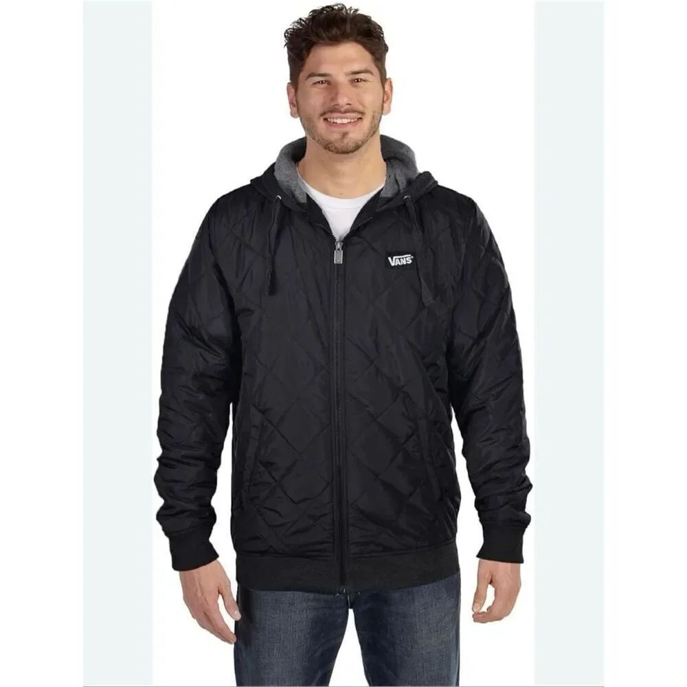 Vans Men's Diamond Quilted Puffer Jacket with hood sz M